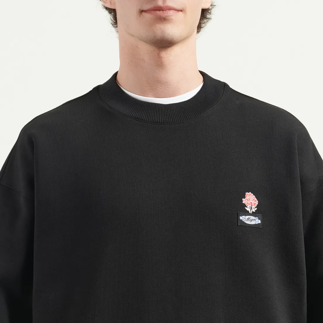 MSGM Мужская толстовка Roses Patch