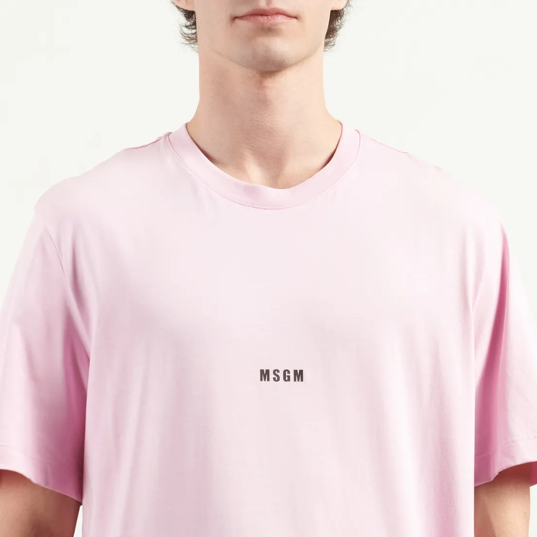 MSGM Мужская футболка MSGM Micrologo Print Cotton