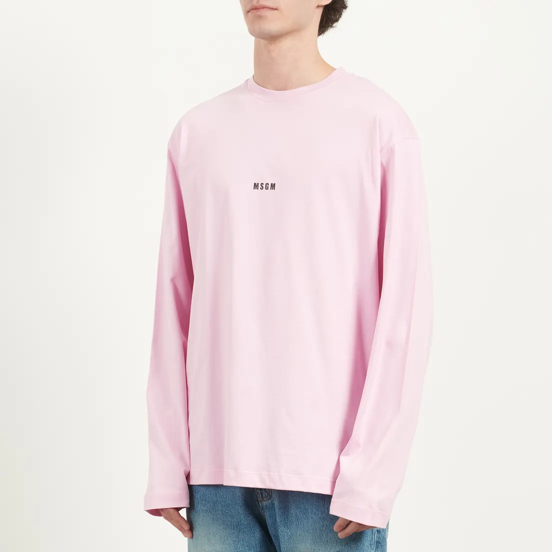 MSGM Мужской лонгслив MSGM Micrologo Print