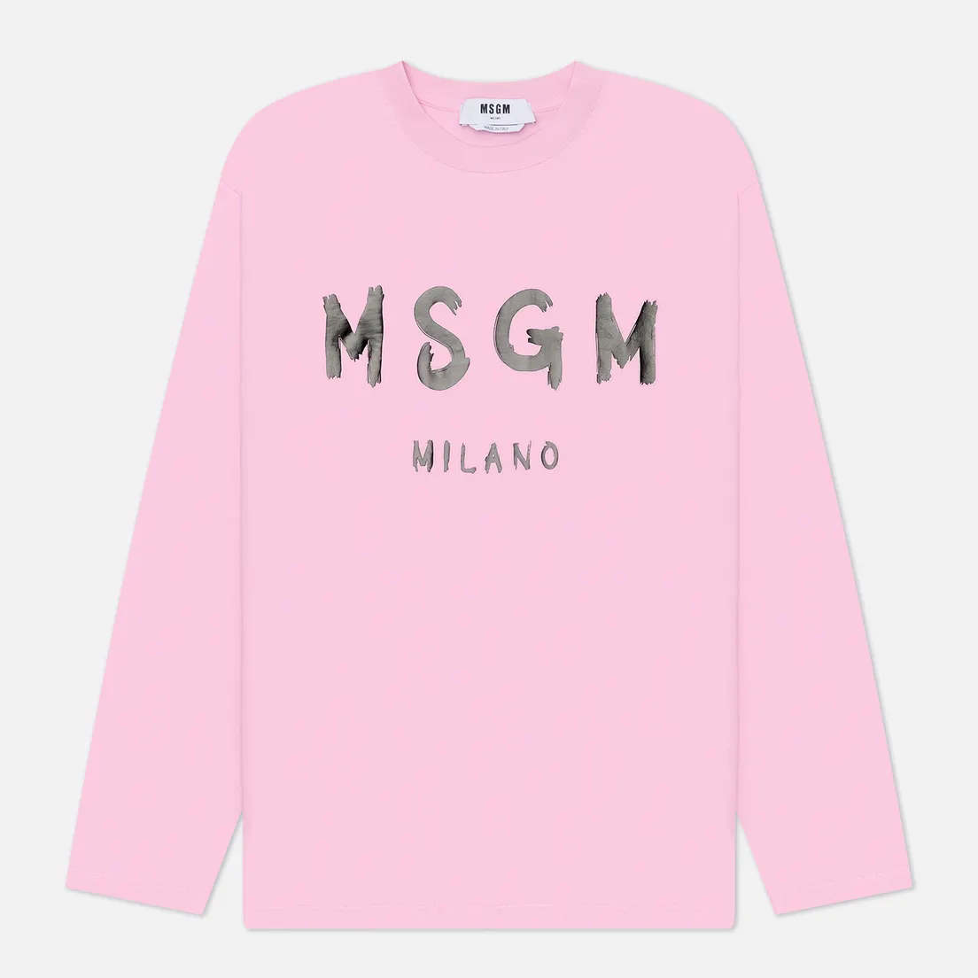 MSGM Мужской лонгслив MSGM Brush Stroke Print Logo