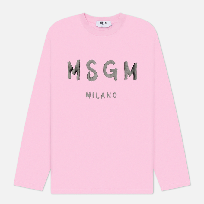 Мужской лонгслив MSGM MSGM Brush Stroke Print Logo
