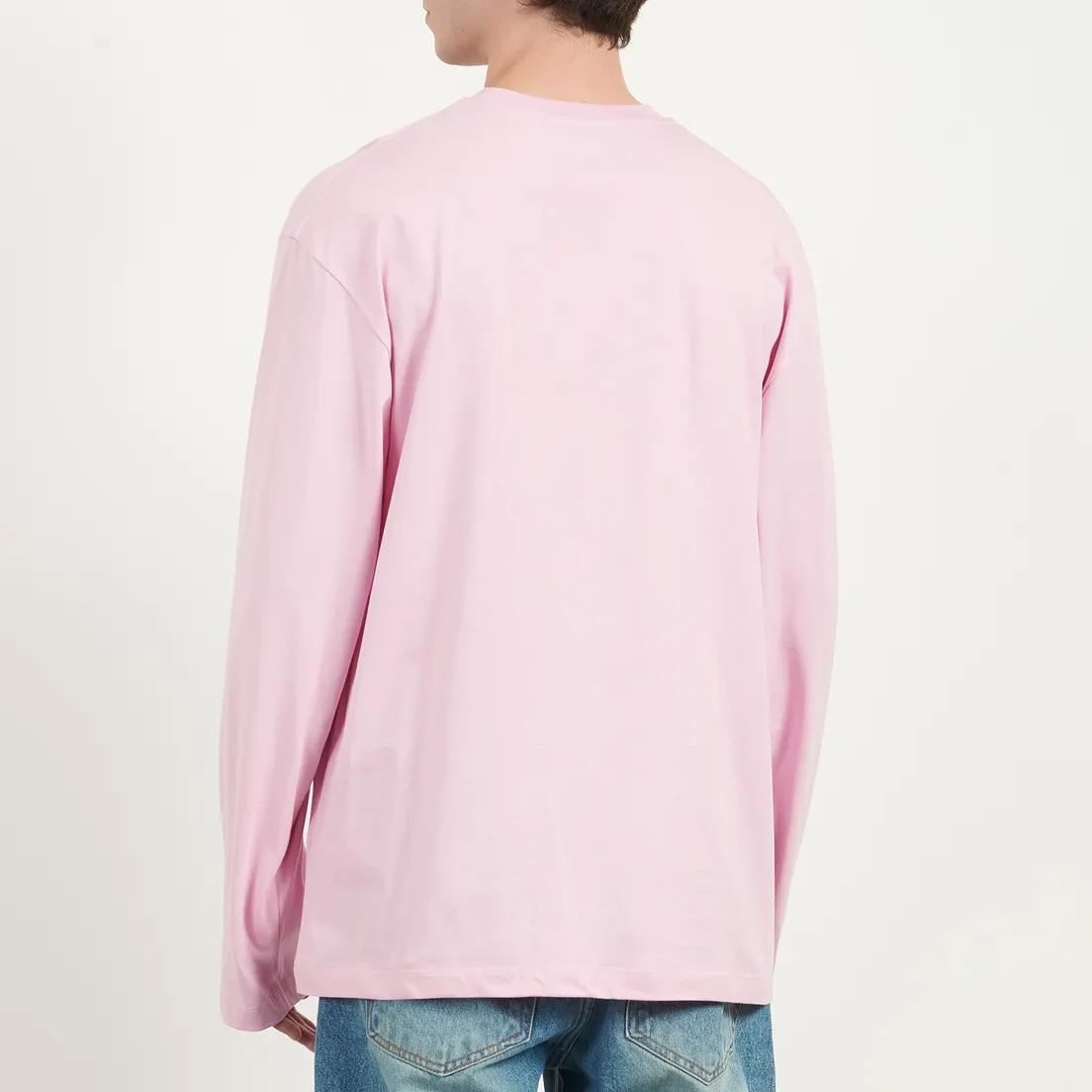 MSGM Мужской лонгслив MSGM Brush Stroke Print Logo