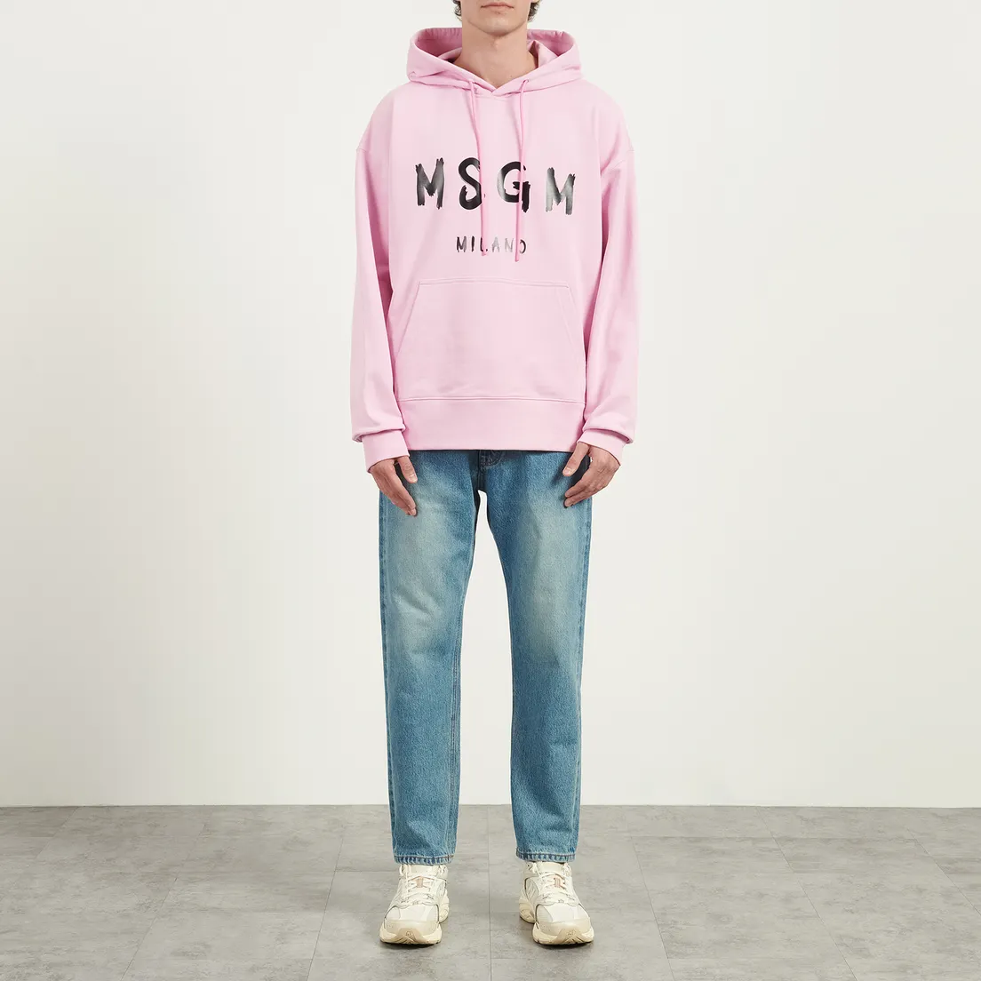 MSGM Мужская толстовка MSGM Brush Stroke Logo