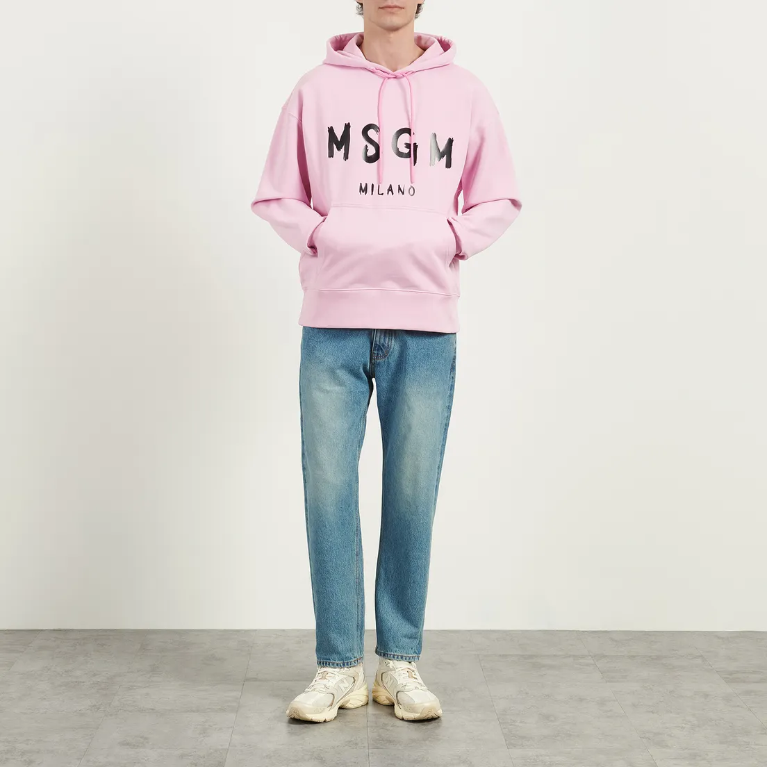 MSGM Мужская толстовка MSGM Brush Stroke Logo Hoodie
