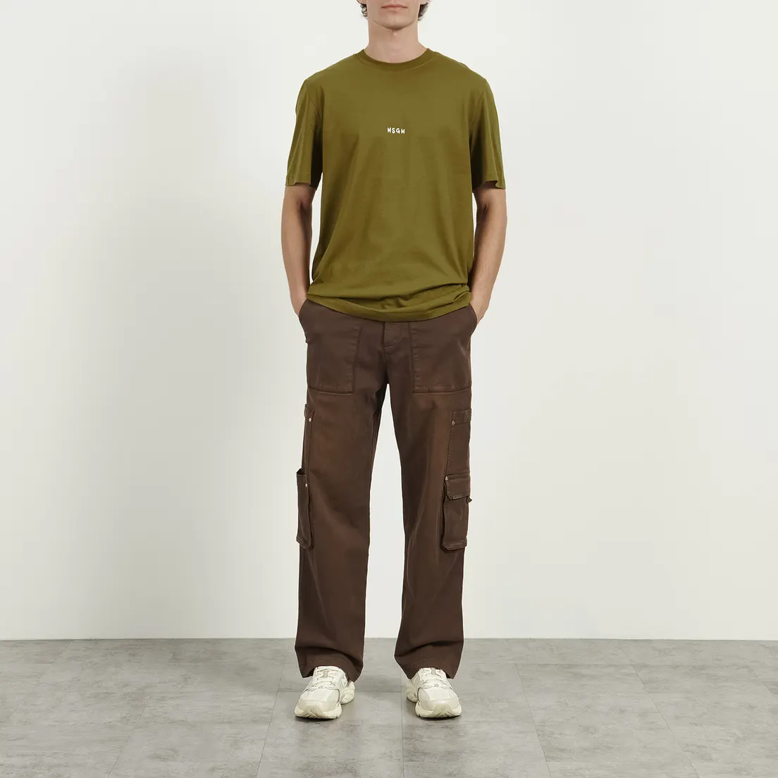 MSGM Мужская футболка MSGM Mini Brush Stroke