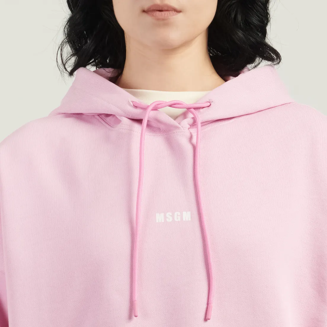 MSGM Женская толстовка MSGM Micrologo Print Hoodie