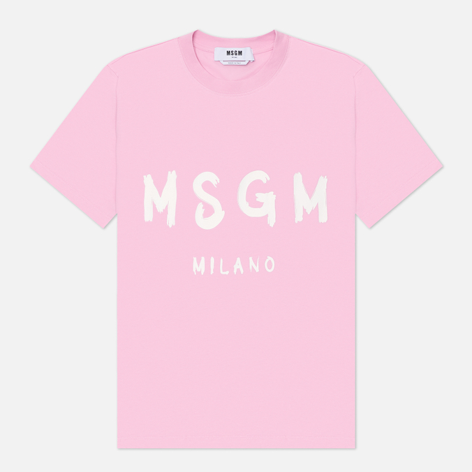 Женская футболка MSGM MSGM Brush Stroke Print Logo