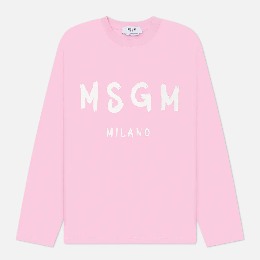 MSGM Женский лонгслив MSGM Brush Stroke Print Logo