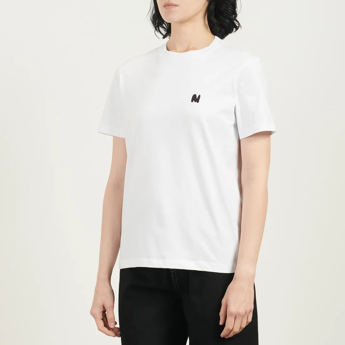 MSGM Женская футболка M Wave Black Embroidery