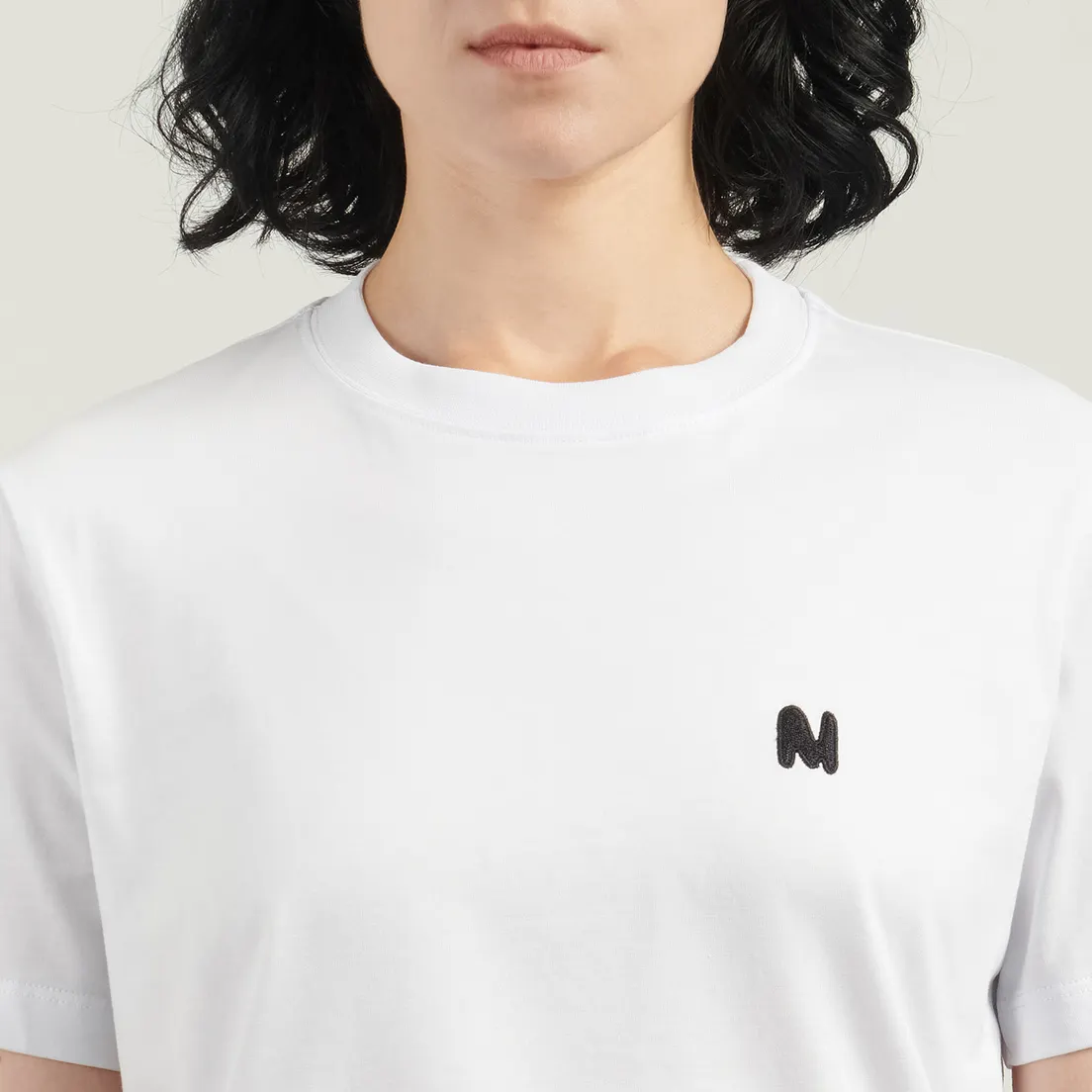 MSGM Женская футболка M Wave Black Embroidery