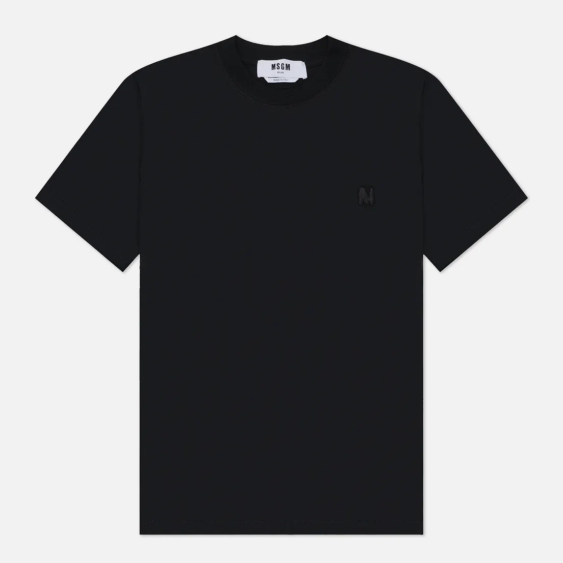 MSGM Женская футболка M Wave Black Embroidery
