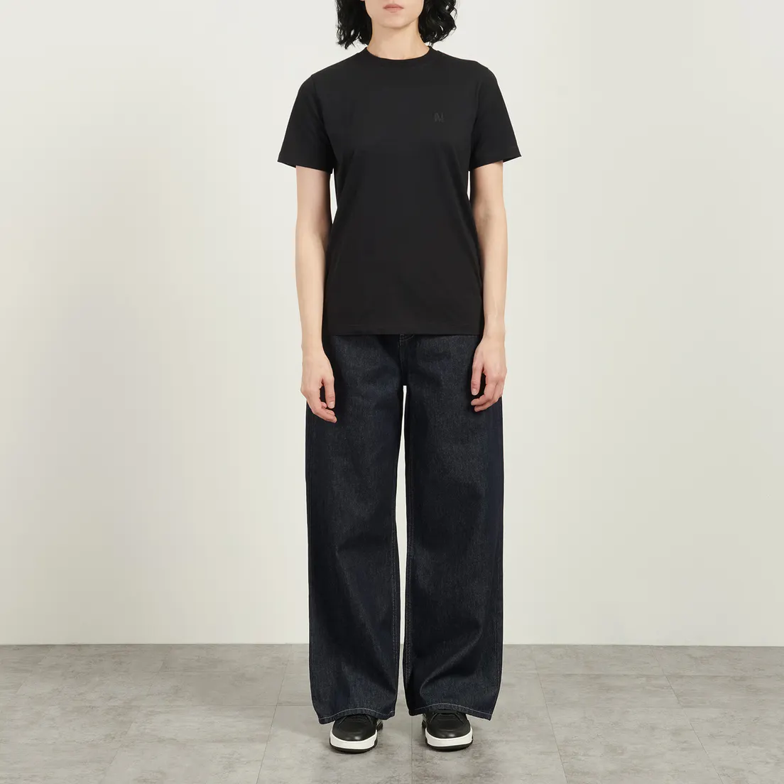 MSGM Женская футболка M Wave Black Embroidery