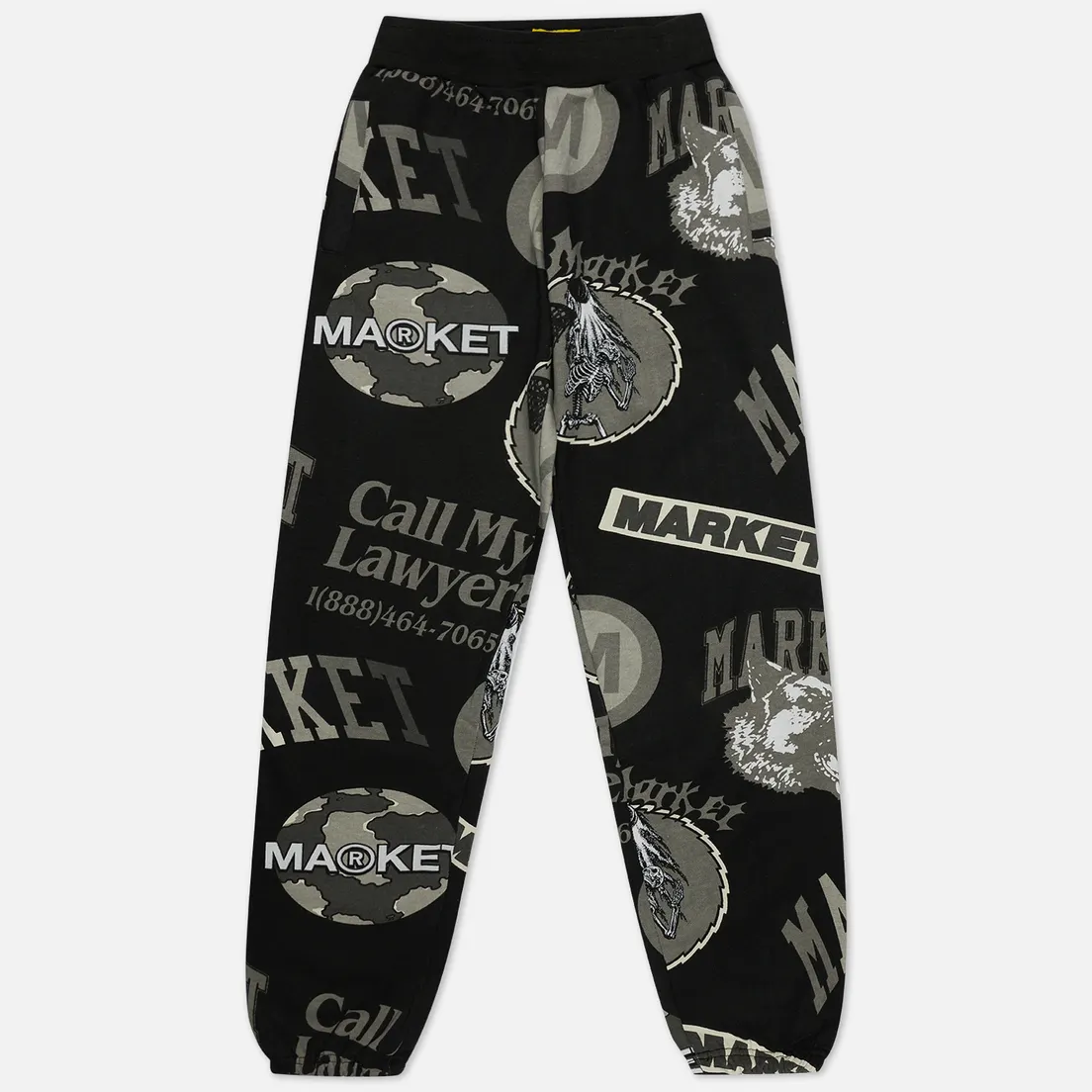 MARKET Мужские брюки Monogram All Over Print Grayscale