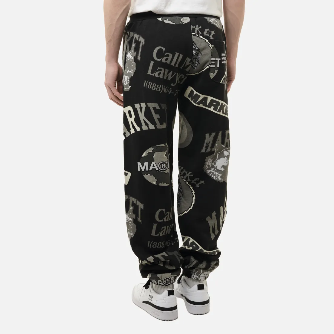 MARKET Мужские брюки Monogram All Over Print Grayscale