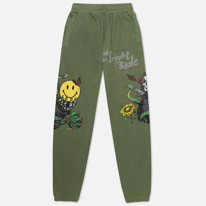 Мужские брюки MARKET, цвет зелёный, размер XXL 395000447-1059 Smiley Look At The Bright Side - фото 1