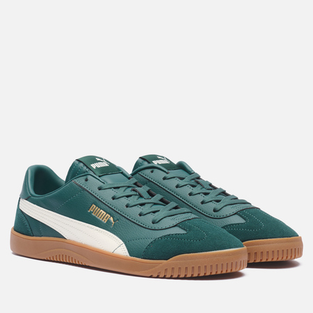 Мужские кроссовки Puma Club 5v5 Suede, цвет зелёный, размер 42.5 EU