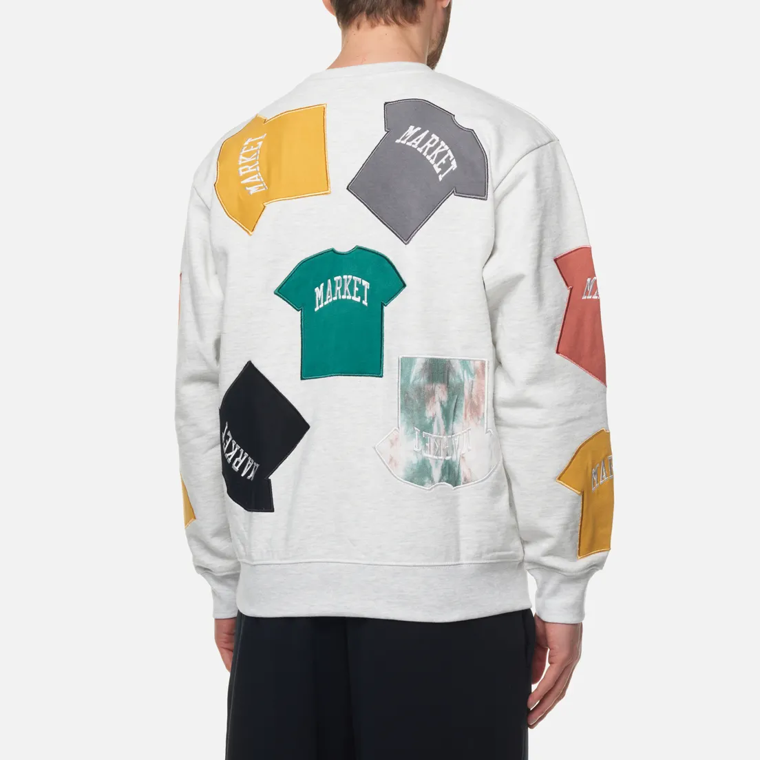MARKET Мужская толстовка T-Shirt Patch Crew Neck