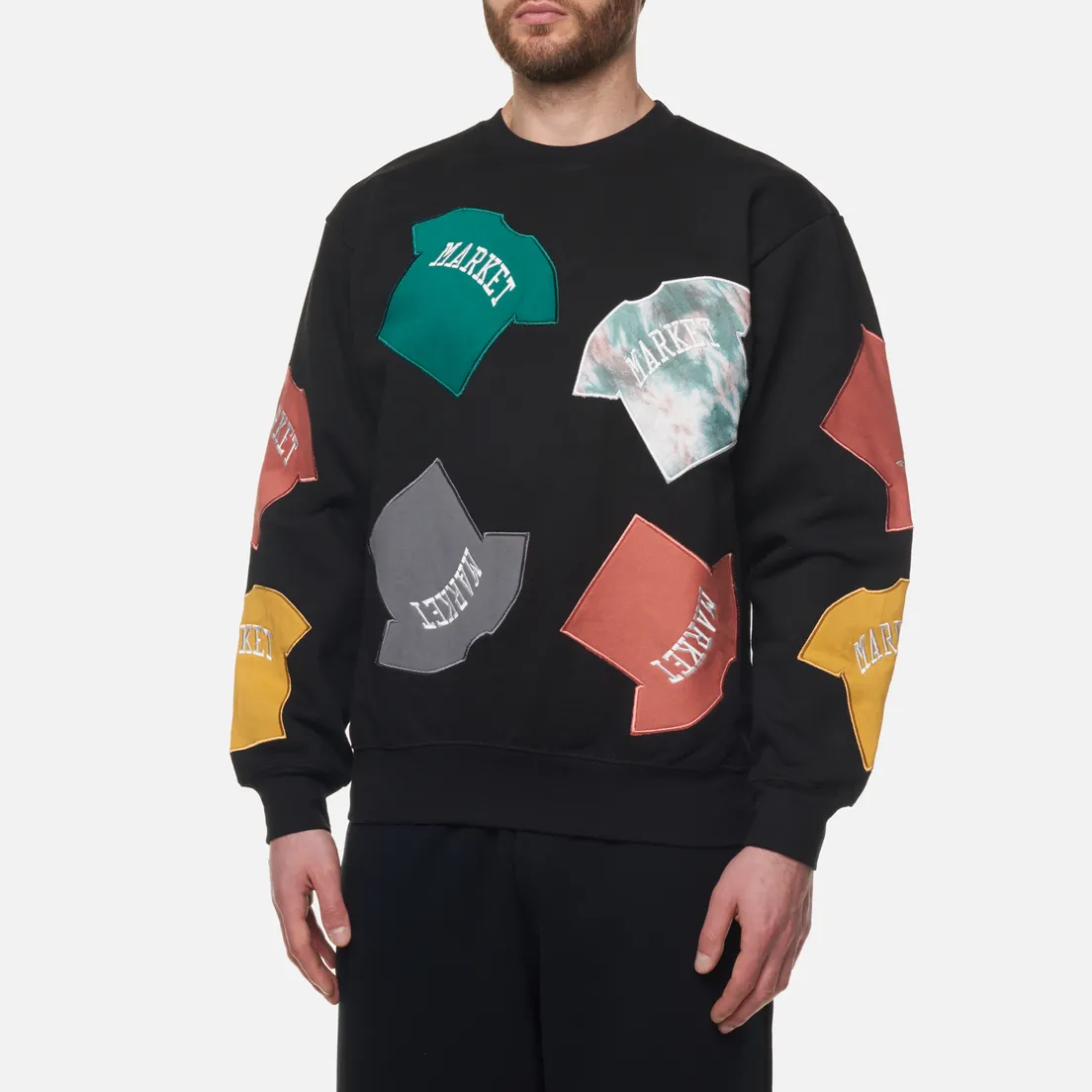 MARKET Мужская толстовка T-Shirt Patch Crew Neck