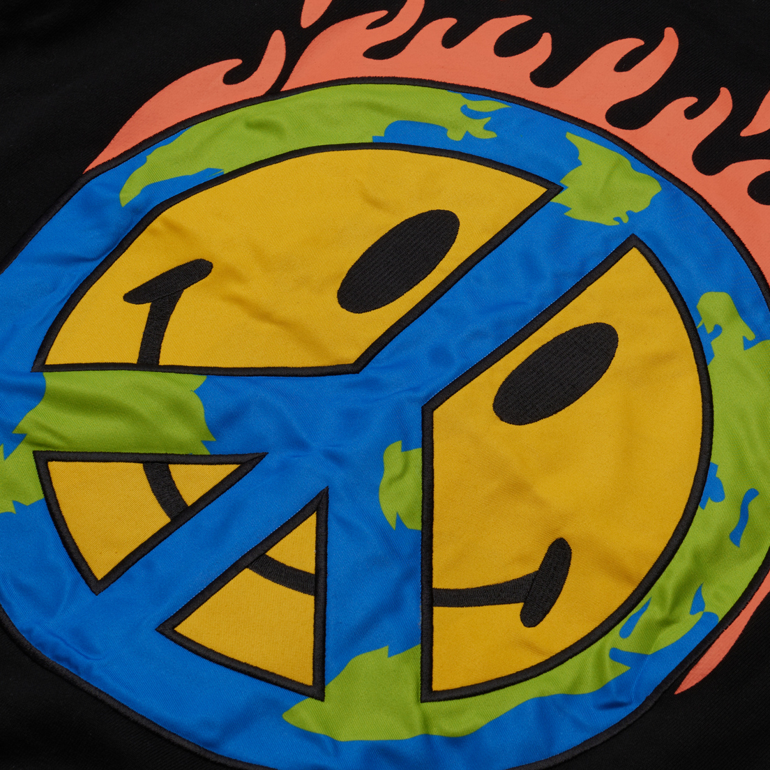 MARKET Мужская толстовка Smiley Earth On Fire Crew Neck