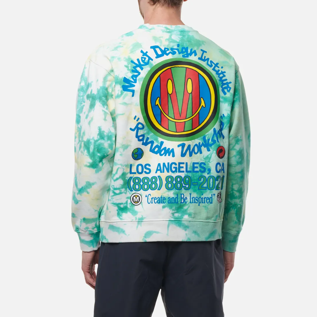 MARKET Мужская толстовка Design Institute Tie-Dye Crew Neck