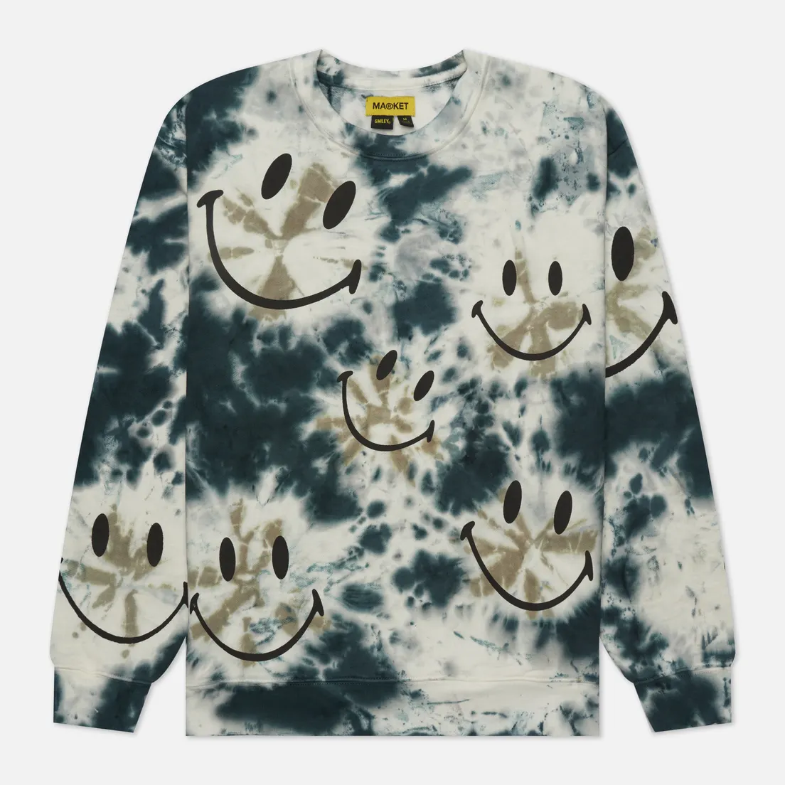 MARKET Мужская толстовка Smiley Shibori Dye Crew Neck