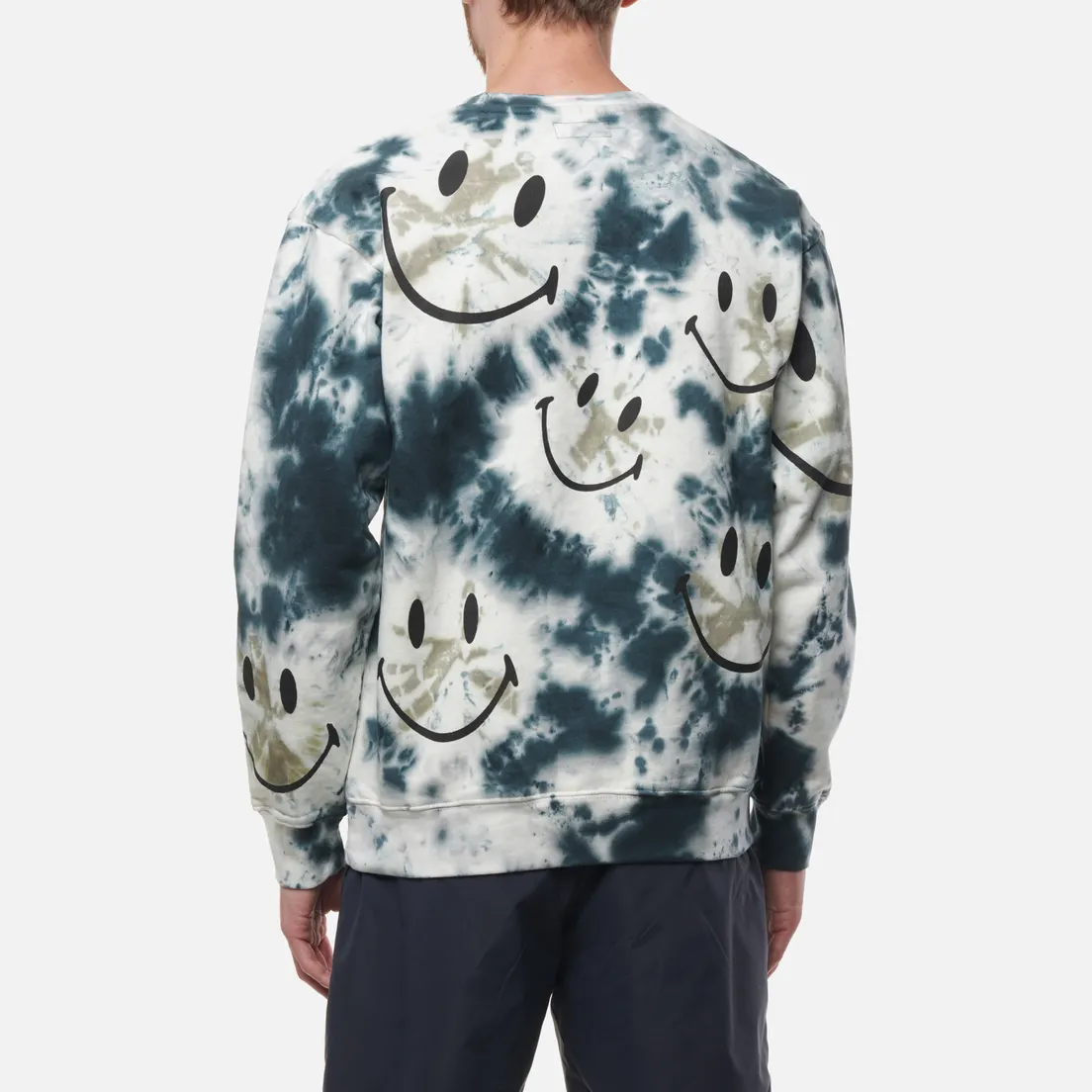 MARKET Мужская толстовка Smiley Shibori Dye Crew Neck