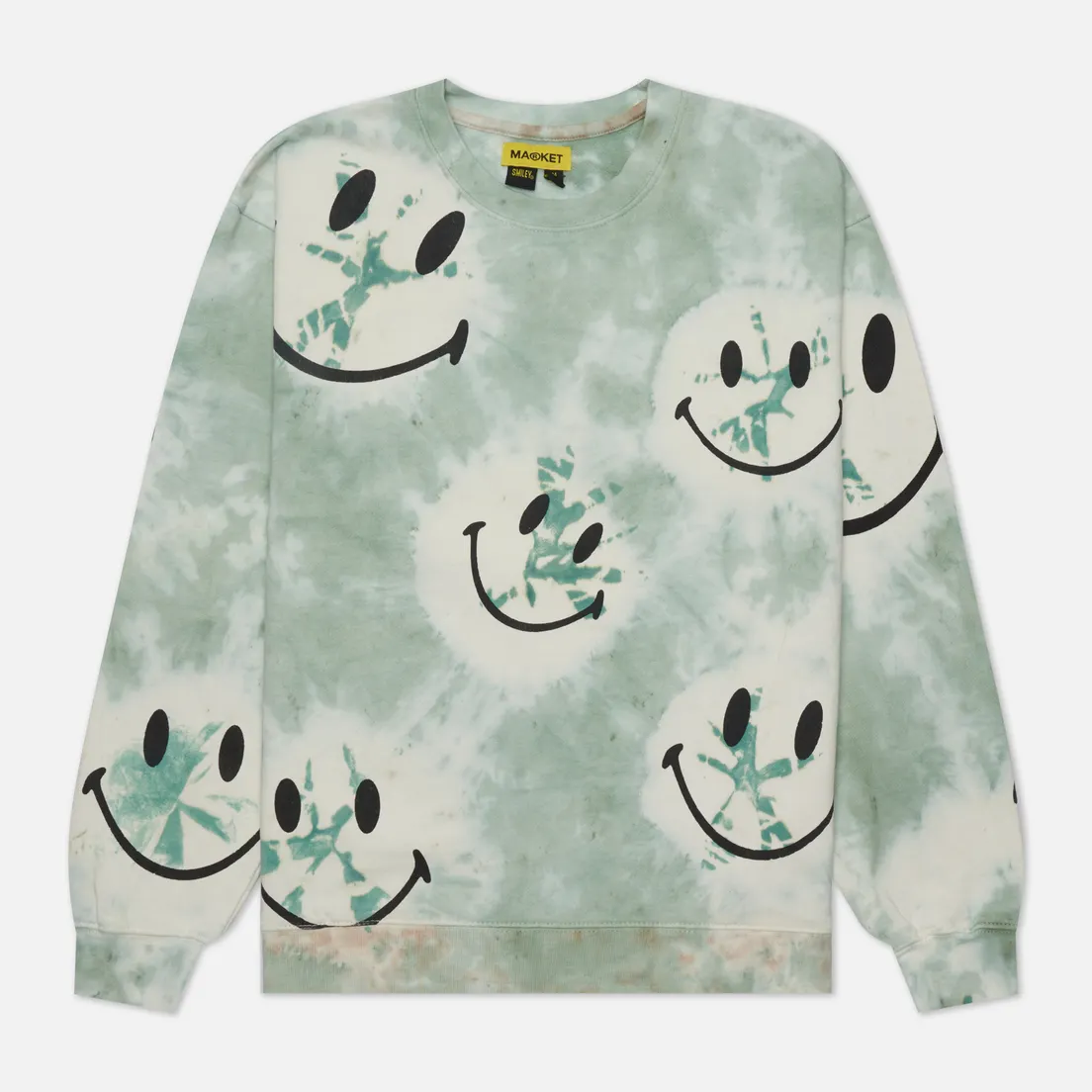 MARKET Мужская толстовка Smiley Shibori Dye Crew Neck