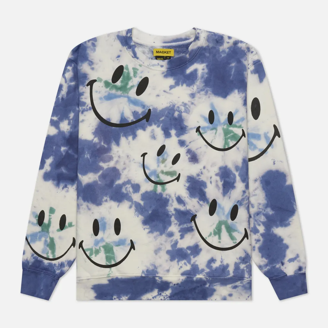 MARKET Мужская толстовка Smiley Shibori Dye Crew Neck