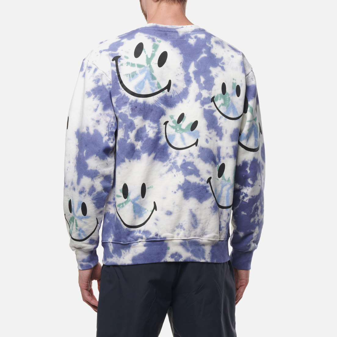 MARKET Мужская толстовка Smiley Shibori Dye Crew Neck
