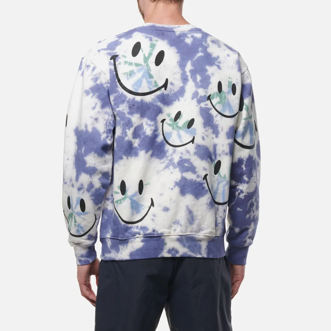 MARKET Мужская толстовка Smiley Shibori Dye Crew Neck