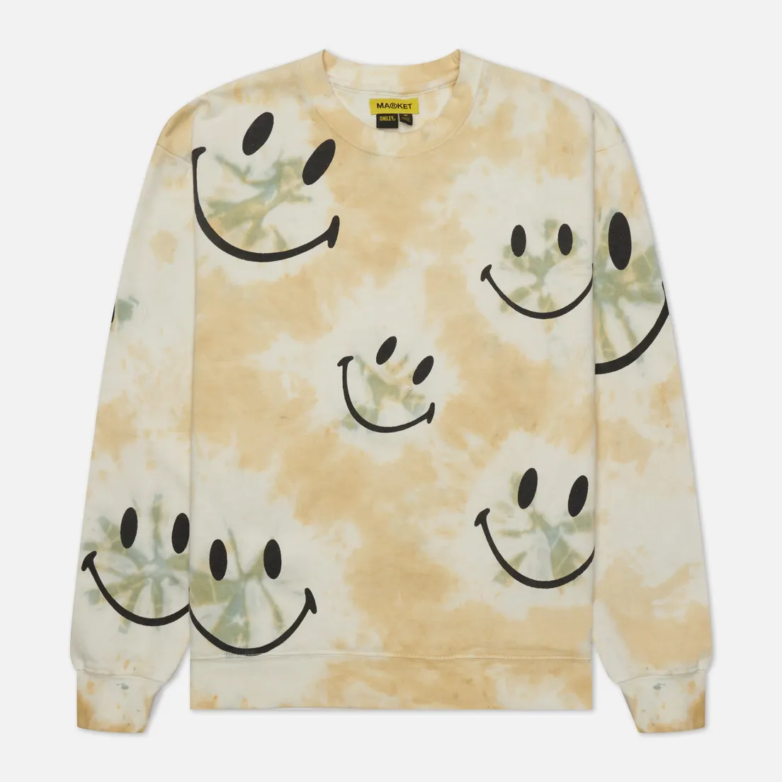MARKET Мужская толстовка Smiley Shibori Dye Crew Neck