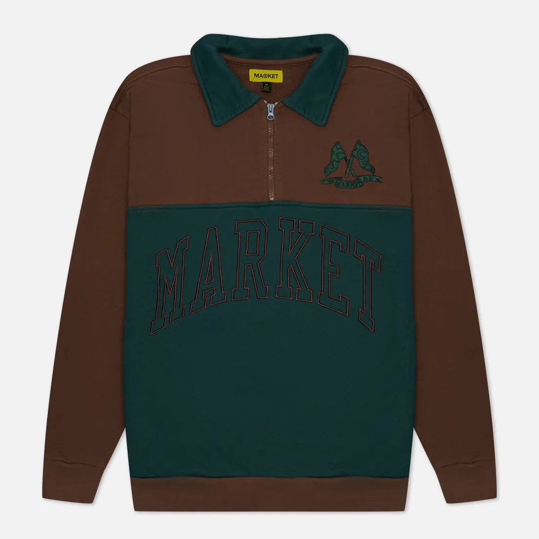MARKET Мужская толстовка Half-Zip Rugby