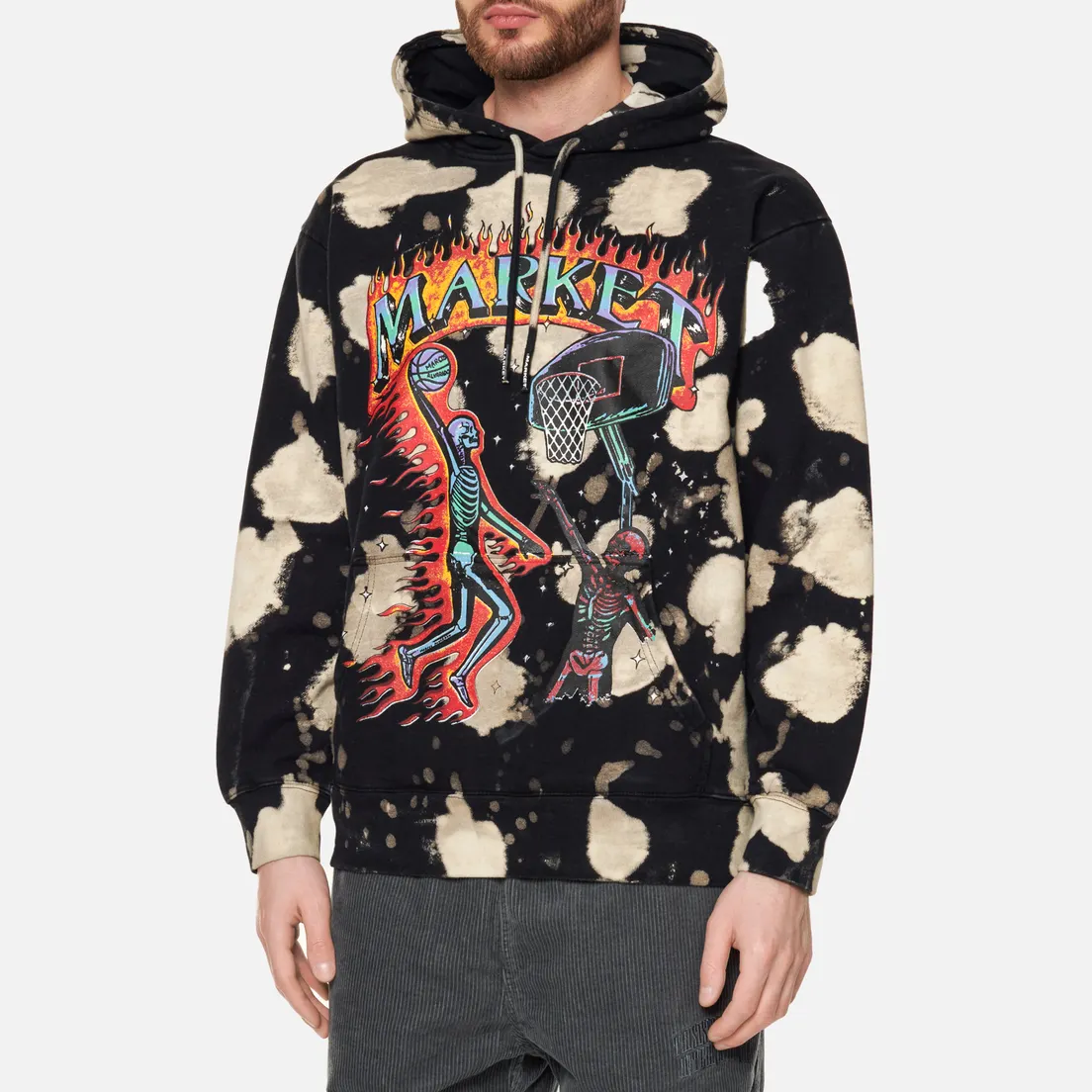 MARKET Мужская толстовка Skelly Digital Dunk Hoodie