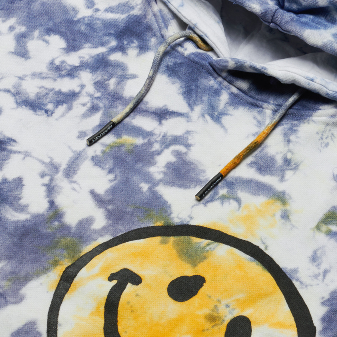 Мужская толстовка MARKET, цвет синий, размер S 397000310-3145 Smiley Sun Dye Hoodie - фото 2