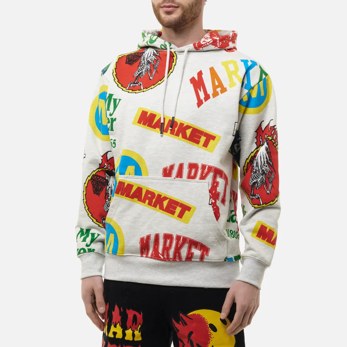 MARKET Мужская толстовка Monogram All Over Print Hoodie