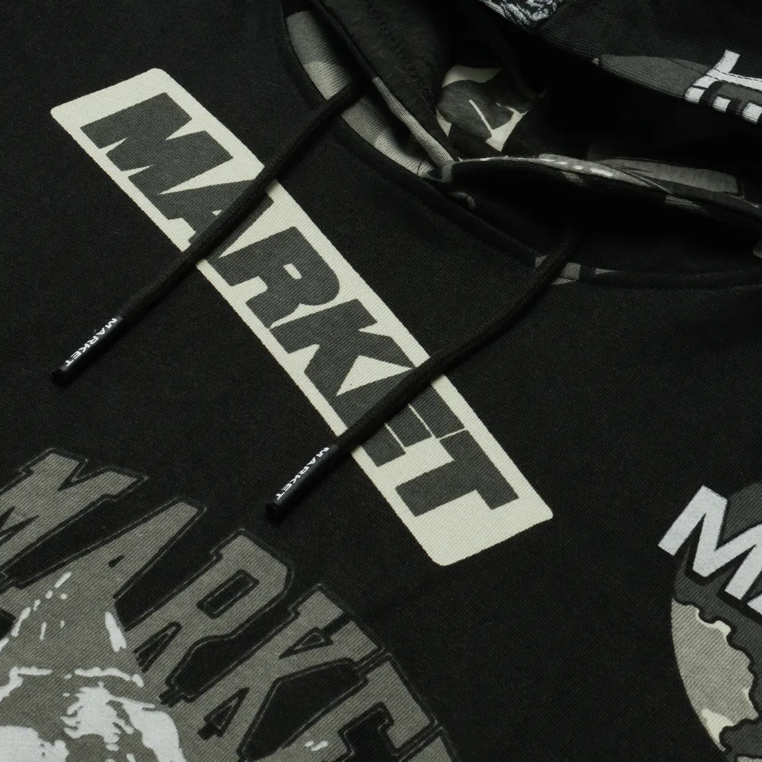 MARKET Мужская толстовка Monogram All Over Print Grayscale Hoodie