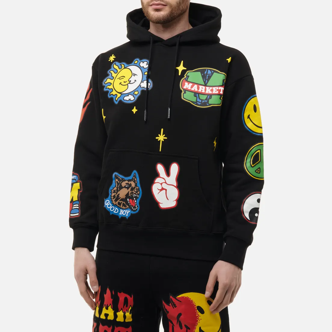MARKET Мужская толстовка Smiley Start Within Stars Hoodie
