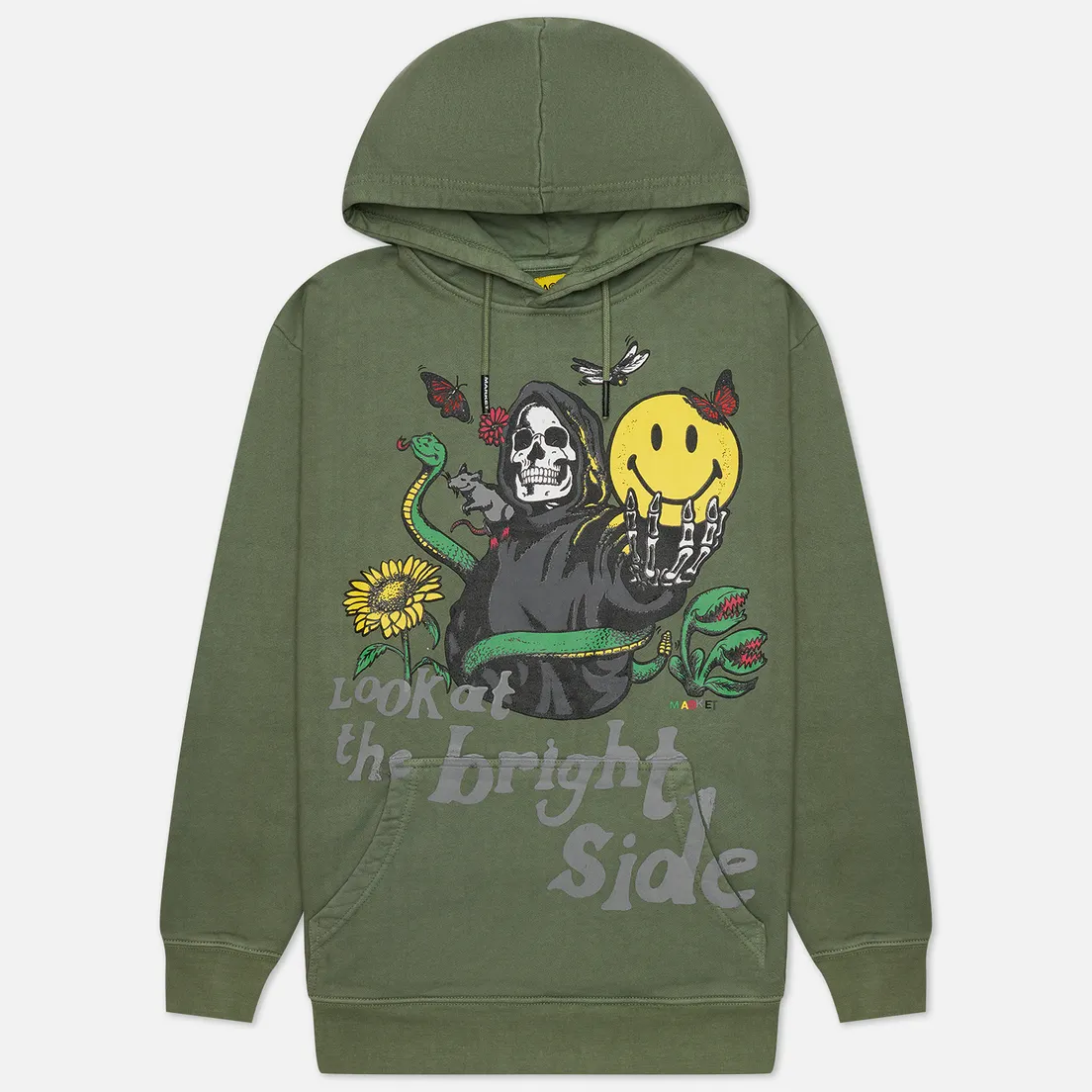 MARKET Мужская толстовка Smiley Look At The Bright Side Hoodie