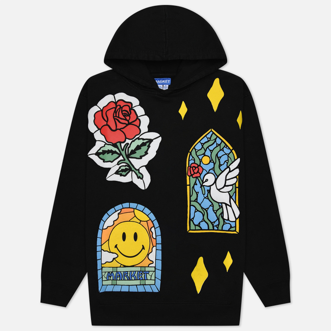 MARKET Smiley Cathedral Glass Hoodie market smiley market mosaic hoodie