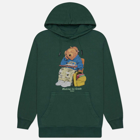 фото Мужская толстовка market making the grade bear hoodie, цвет зелёный, размер s