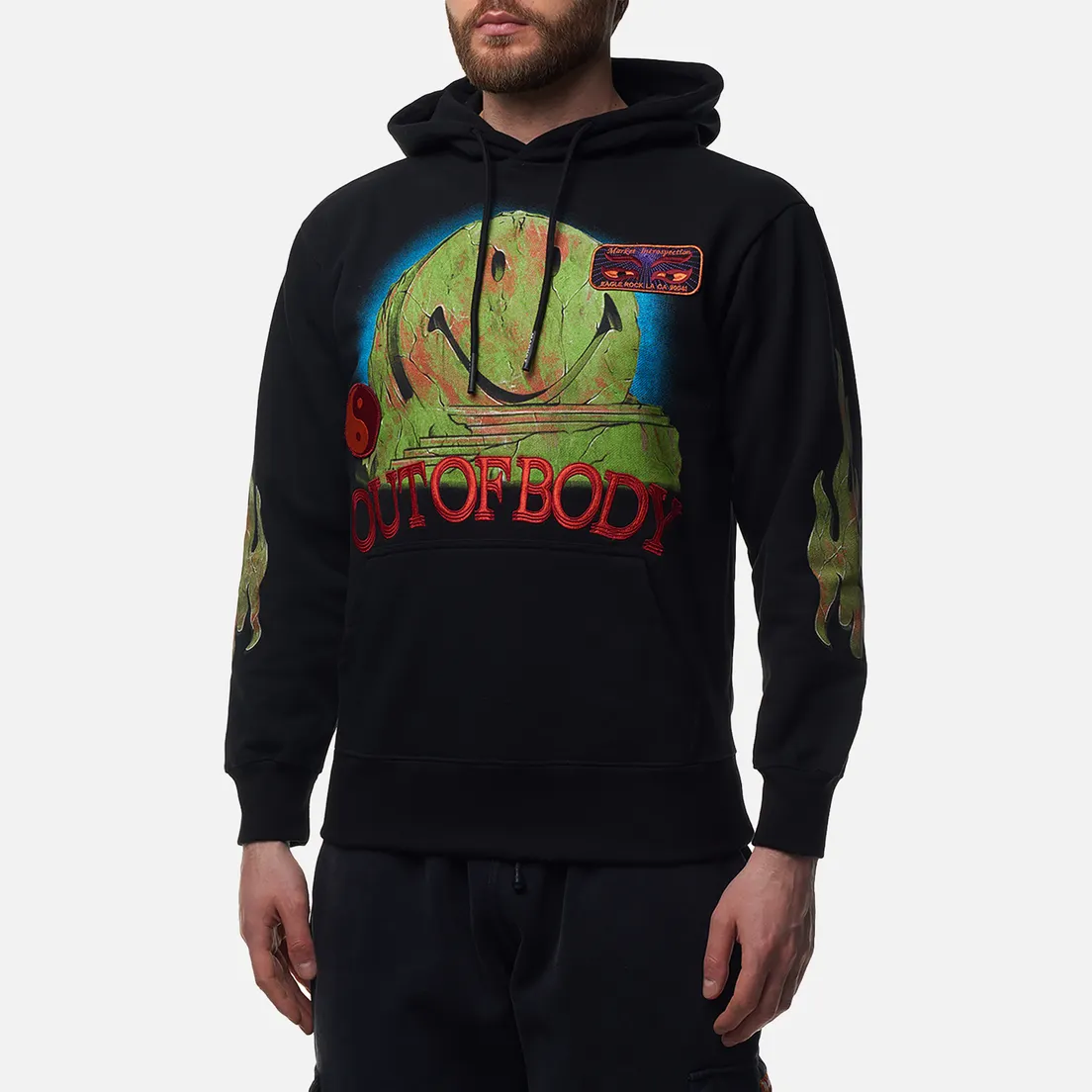 MARKET Мужская толстовка Smiley Out Of Body Hoodie