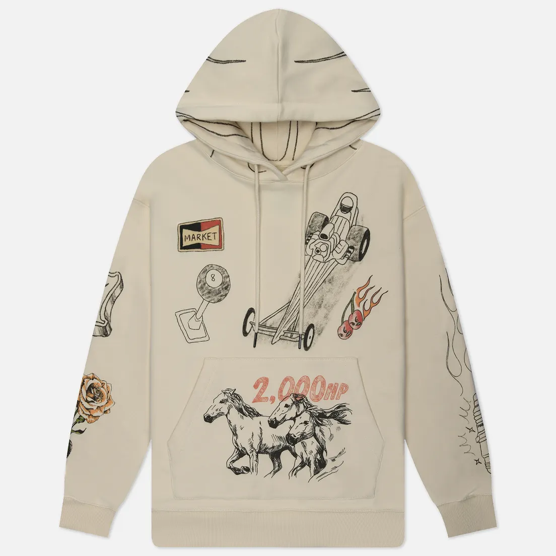 MARKET Мужская толстовка Horsepower Hoodie