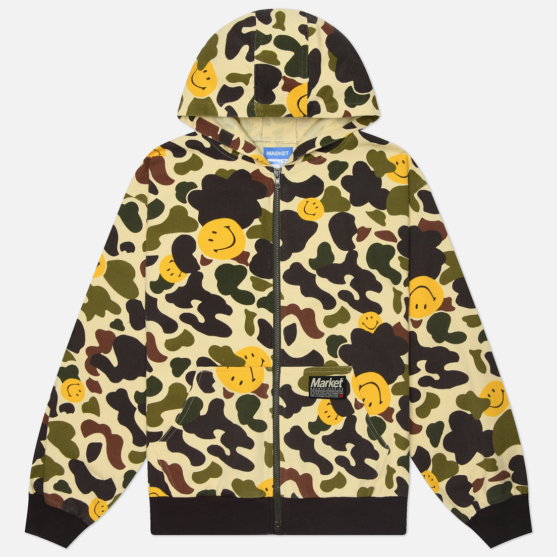 MARKET Мужская толстовка Smiley Camo Zip