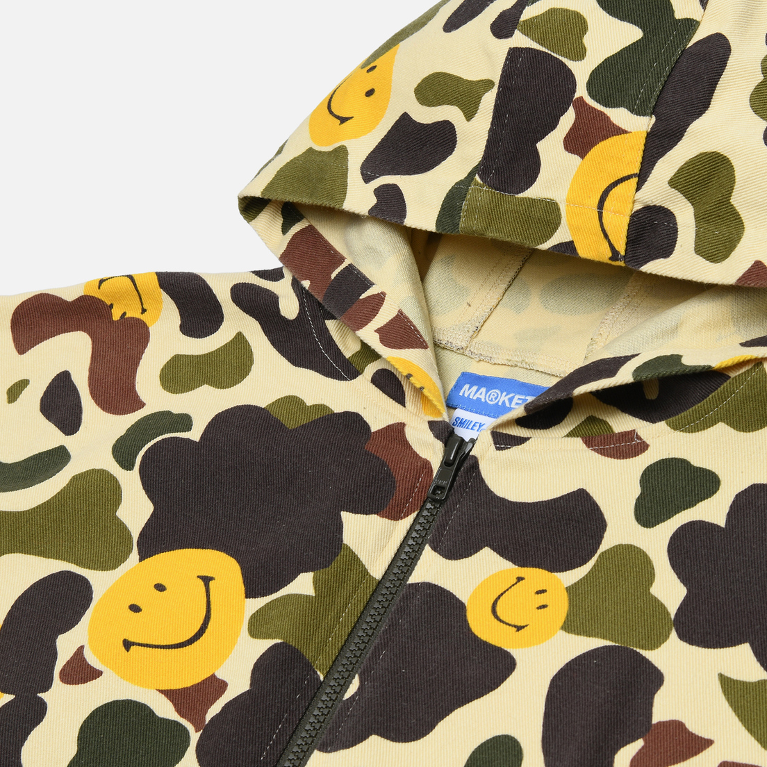 MARKET Мужская толстовка Smiley Camo Zip