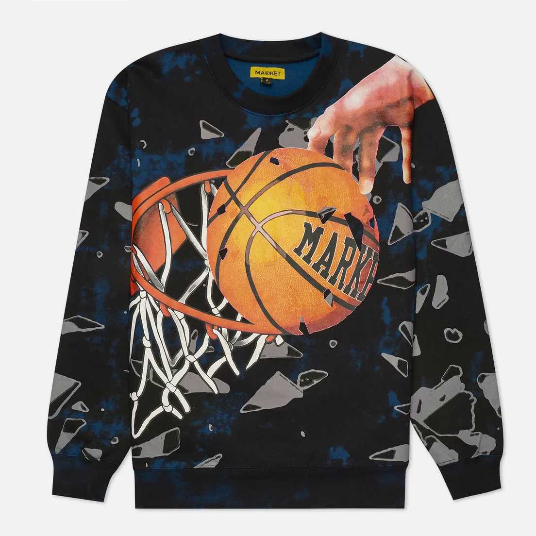 MARKET Мужская толстовка Shattered Backboard Tie-Dye Crew Neck