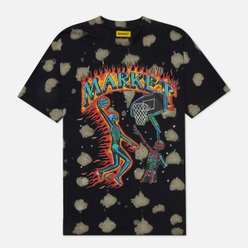 Мужская футболка MARKET Skelly Digital Dunk Black Bleach Dye