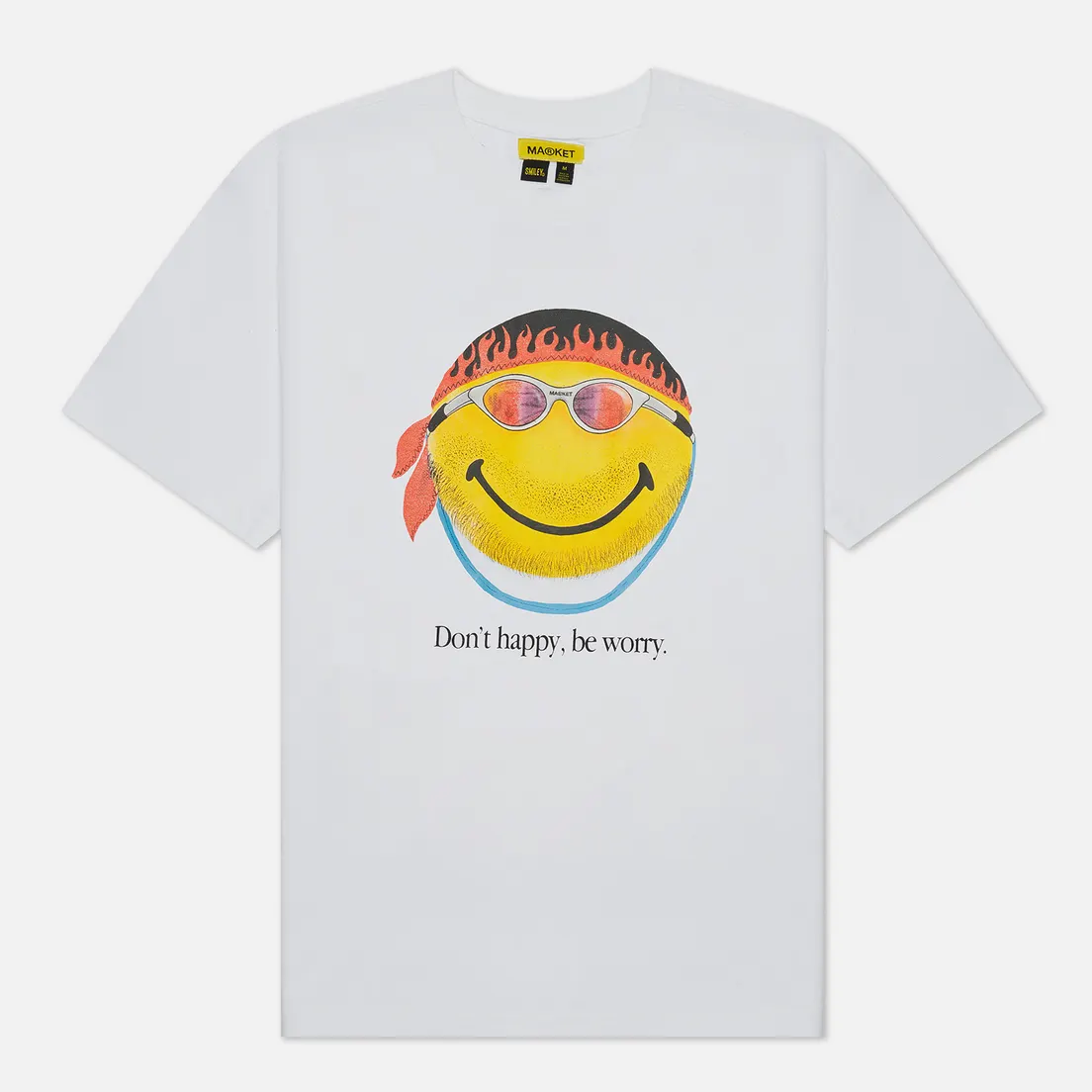 MARKET Мужская футболка Smiley Dont Happy Be Worry