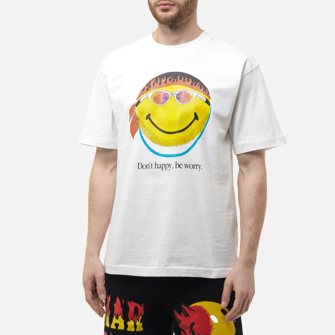 MARKET Мужская футболка Smiley Dont Happy Be Worry