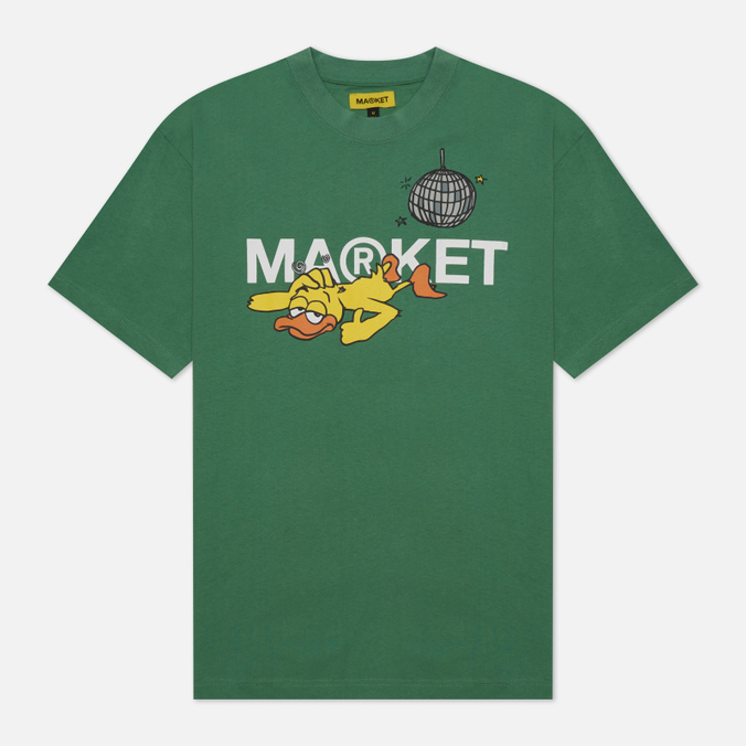 Мужская футболка MARKET, цвет зелёный, размер M