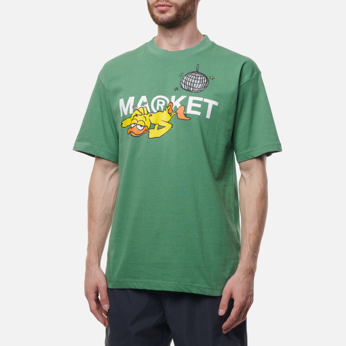 Мужская футболка MARKET, цвет зелёный, размер M 399001060-0401 Drunk Disco Duck - фото 3